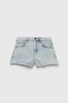 Дитячі джинсові шорти United Colors of Benetton однотонні колір блакитний