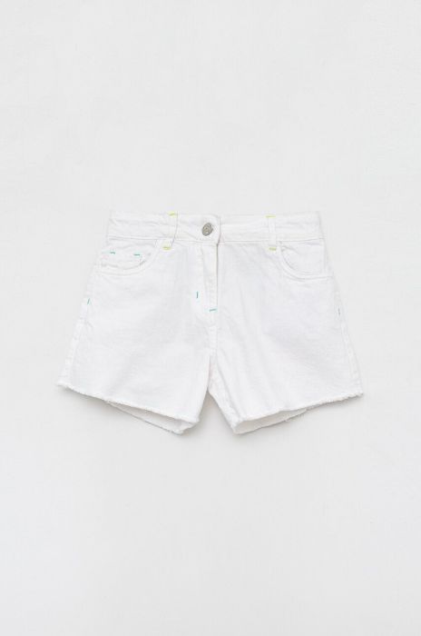 Дитячі джинсові шорти Birba&Trybeyond колір білий з аплікацією