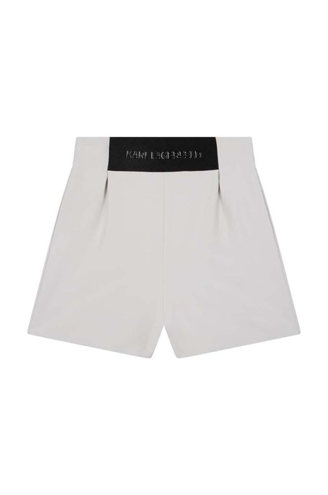 Дитячі шорти Karl Lagerfeld колір бежевий однотонні (3095716)