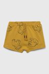 Бавовняні дитячі шорти United Colors of Benetton колір жовтий візерунок