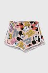 Дитячі бавовняні шорти United Colors of Benetton колір бежевий візерунок