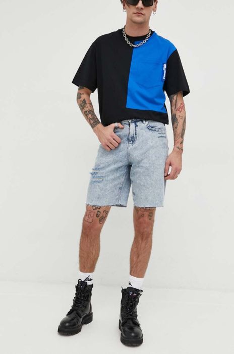 Джинсові шорти Karl Lagerfeld Jeans чоловічі колір блакитний (3091024)