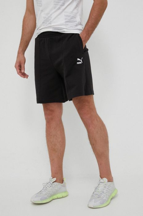 Бавовняні шорти Puma колір чорний 538126-01