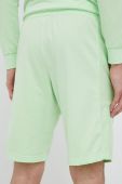 Бавовняні шорти EA7 Emporio Armani колір зелений
