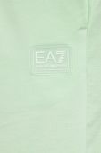 Бавовняні шорти EA7 Emporio Armani колір зелений