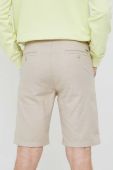 Шорти з домішкою льону Guess колір бежевий