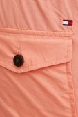 Бавовняні шорти Tommy Hilfiger колір помаранчевий