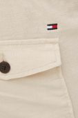 Лляні шорти Tommy Hilfiger колір бежевий (3174239)