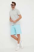 Бавовняні шорти BOSS BOSS ORANGE колір блакитний
