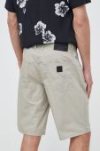 Бавовняні шорти Armani Exchange колір бежевий