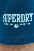 Бавовняні шорти Superdry колір блакитний