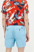 Лляні шорти Superdry колір блакитний