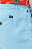 Лляні шорти Superdry колір блакитний