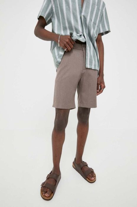 Шорти Les Deux чоловічі колір коричневий меланж