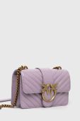 Шкіряна сумочка Pinko колір фіолетовий (2991328)