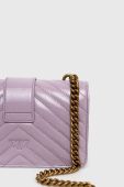 Шкіряна сумочка Pinko колір фіолетовий (2991328)