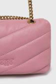 Шкіряна сумочка Pinko колір рожевий (3440037)