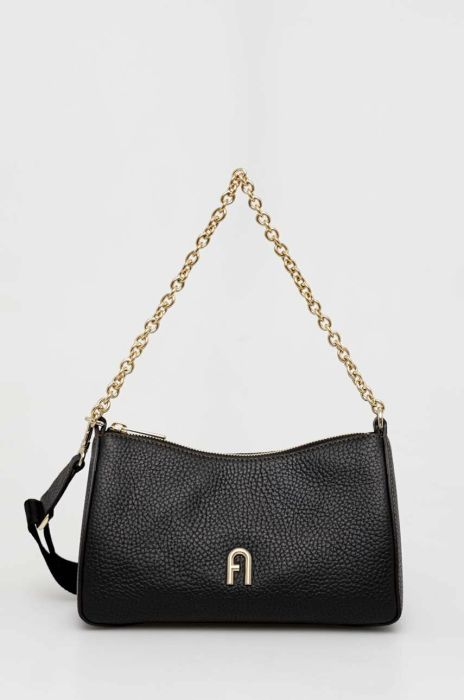 Шкіряна сумочка Furla Primula колір чорний