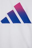 Дитяча футболка adidas B TI TEE колір білий з принтом