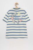 Дитяча бавовняна футболка Guess візерунок колір блакитний (2883337)