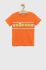Дитяча бавовняна футболка Guess колір помаранчевий з принтом (3015493)