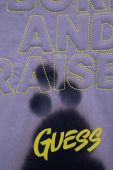 Дитяча бавовняна футболка Guess колір фіолетовий візерунок (2933918)