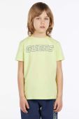 Дитяча футболка Guess колір зелений з принтом