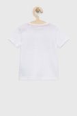 Дитяча бавовняна футболка Guess колір білий з принтом (2871388)