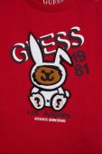 Дитяча бавовняна футболка Guess колір червоний з принтом (2857106)