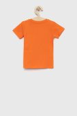 Дитяча бавовняна футболка Guess колір помаранчевий візерунок (2948746)