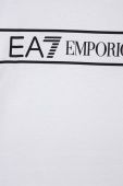 Дитяча бавовняна футболка EA7 Emporio Armani колір білий з принтом (2917766)