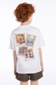 Дитяча бавовняна футболка Guess колір білий з принтом (3015514)