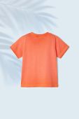 Дитяча бавовняна футболка Mayoral колір помаранчевий з принтом (2936803)