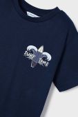 Дитяча бавовняна футболка Mayoral колір синій з принтом (2940364)
