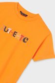 Дитяча бавовняна футболка Mayoral колір помаранчевий з принтом (2932402)