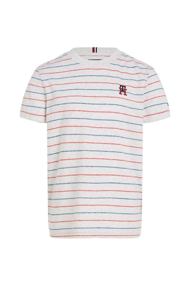 Дитяча футболка Tommy Hilfiger колір сірий візерунок
