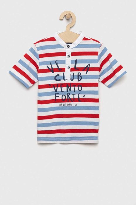 Дитяча бавовняна футболка Birba&Trybeyond колір білий візерунок (3220036)