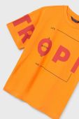 Дитяча бавовняна футболка Mayoral колір помаранчевий з принтом (3046680)