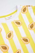 Дитяча бавовняна футболка Coccodrillo колір жовтий візерунок (3234741)