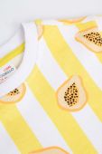 Дитяча бавовняна футболка Coccodrillo колір жовтий візерунок (3234770)