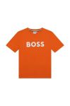 Дитяча бавовняна футболка BOSS колір помаранчевий з принтом (3072035)