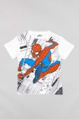 Дитяча бавовняна футболка zippy x Spiderman колір білий з принтом