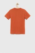 Дитяча бавовняна футболка Quiksilver колір помаранчевий з принтом (2962448)