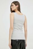 Бавовняний топ Guess колір сірий