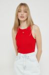 Топ Tommy Jeans жіночий колір червоний (2982781)