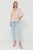 Бавовняна блузка Notes du Nord Filippa жіноча колір бежевий візерунок