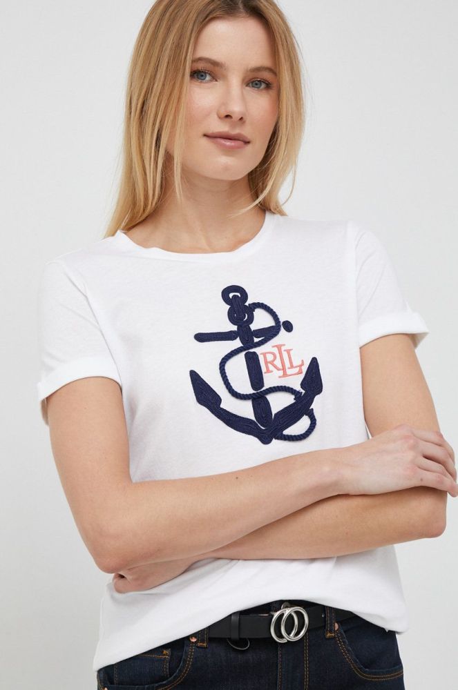 Футболка Lauren Ralph Lauren жіночий колір білий (2926398)