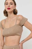 Топ Patrizia Pepe жіночий колір бежевий (2857150)