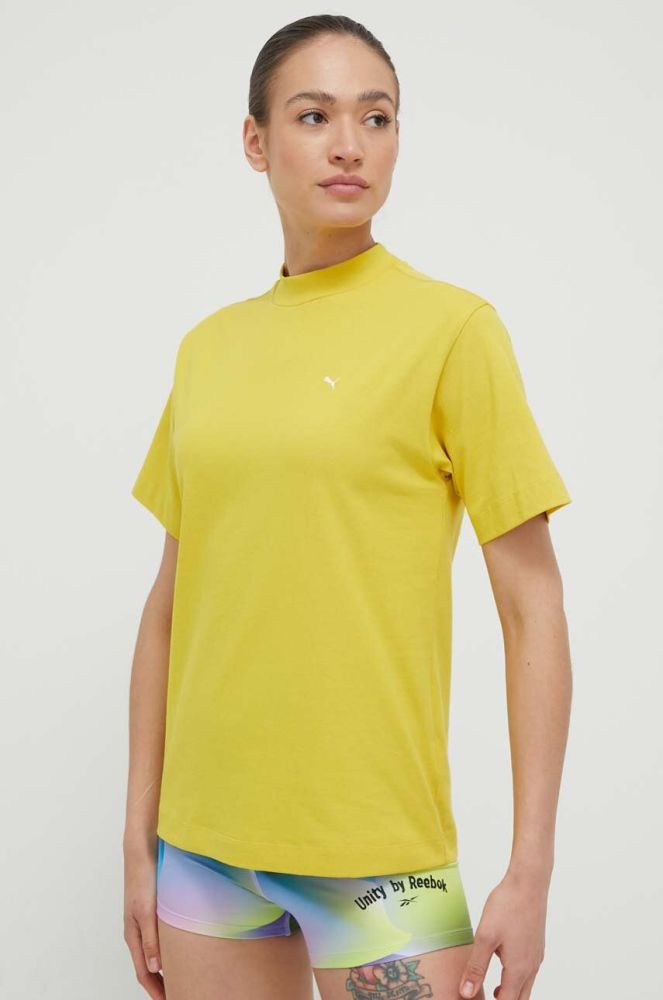 Бавовняна футболка Puma колір жовтий