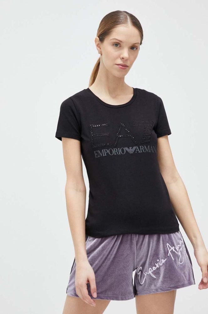 Футболка EA7 Emporio Armani жіночий колір чорний (3091247)